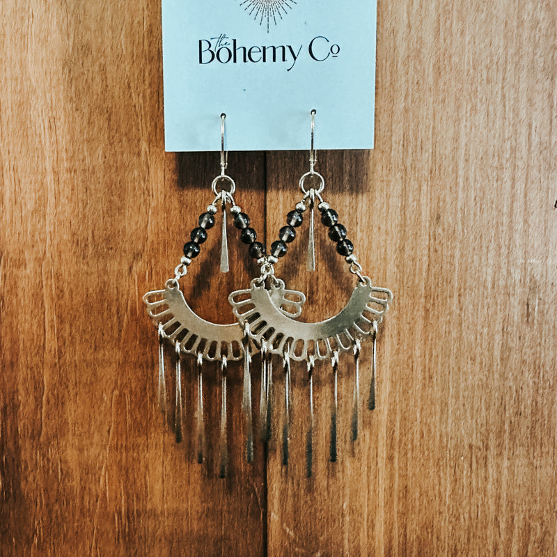Smoky Quartz  Fringe Earrings