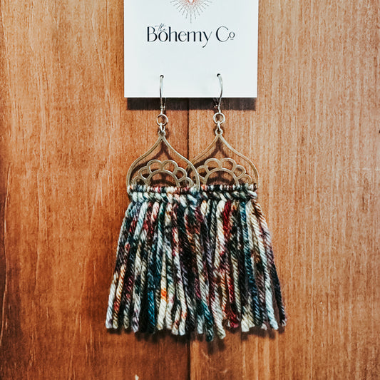 Macrame Fringe Earrings