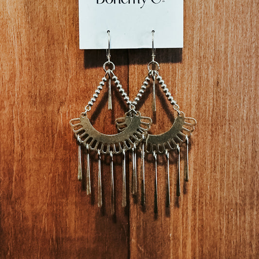 Brass Fringe Earrings