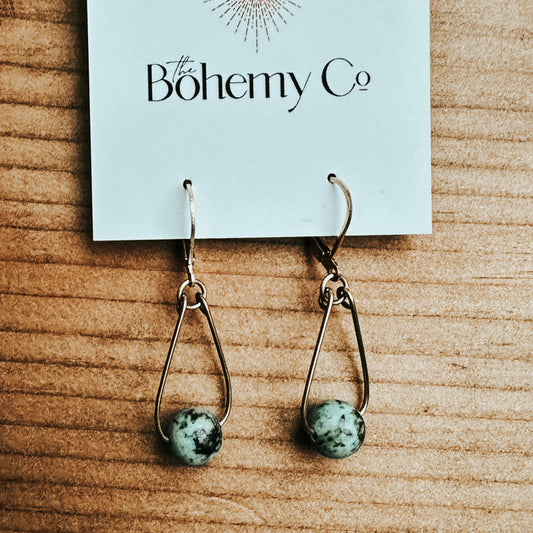 African Turquoise Earrings