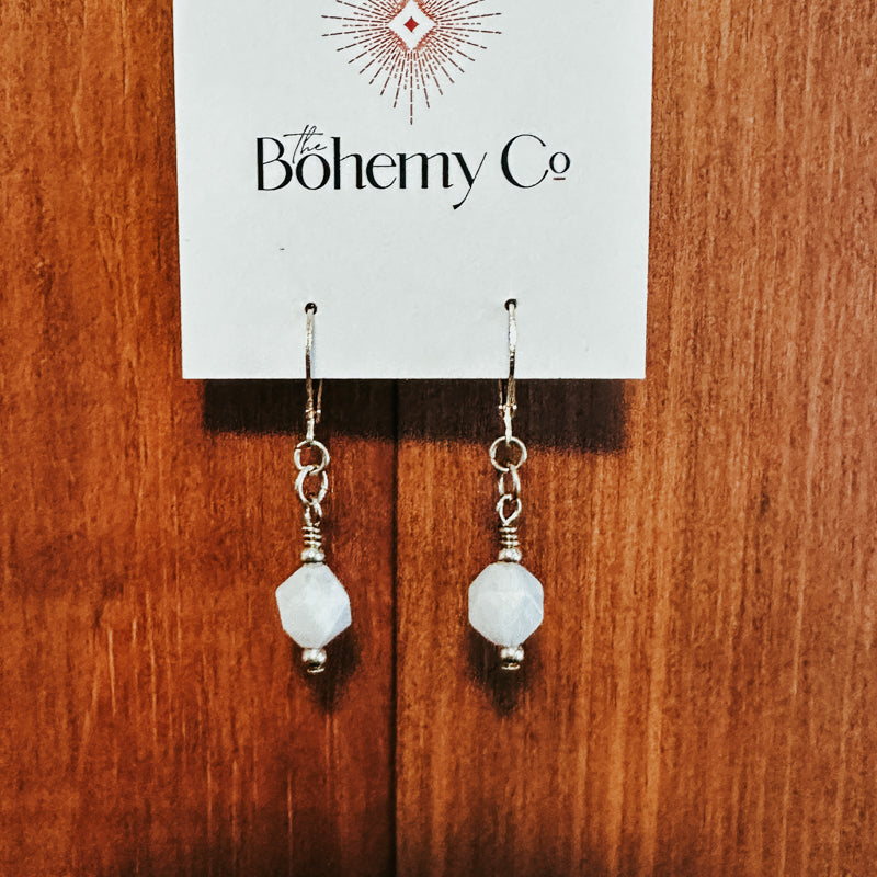 Petite Moonstone Gem Earrings