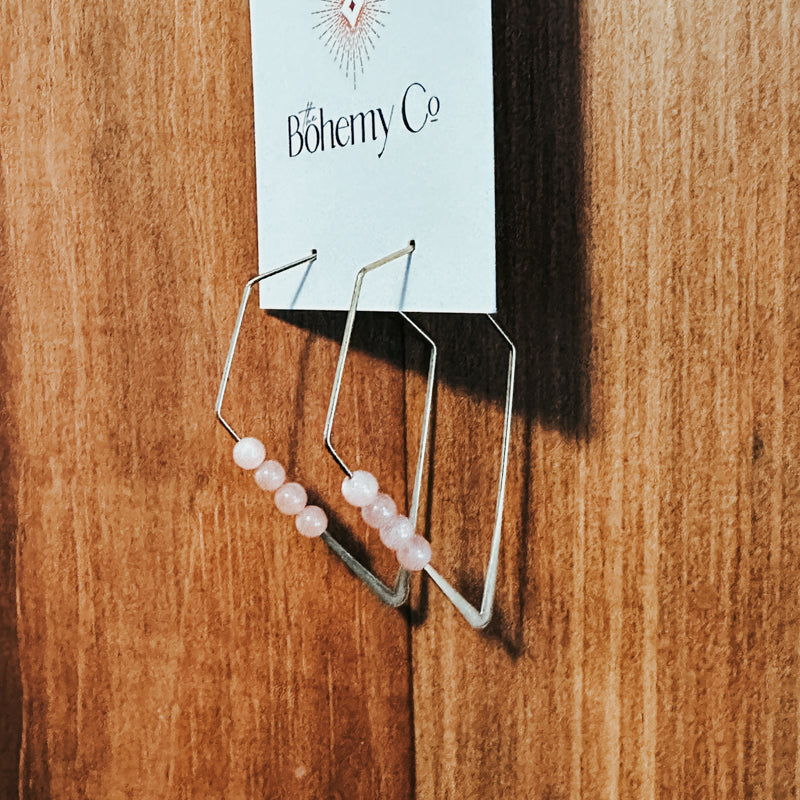 Sunstone Lozenge Earrings