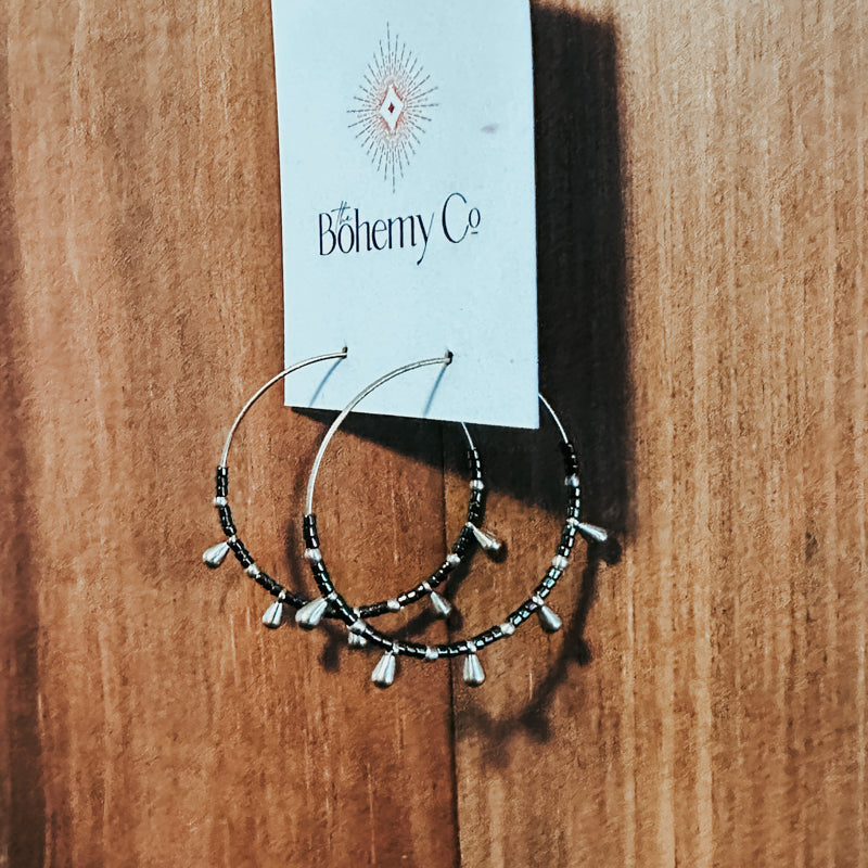 Beaded Hoop Earrings