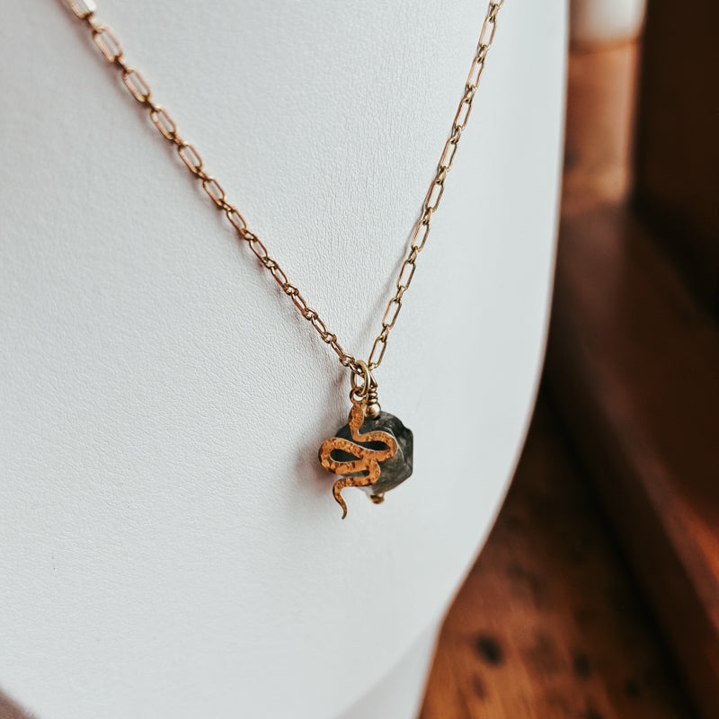 Labradorite and Snake Necklace