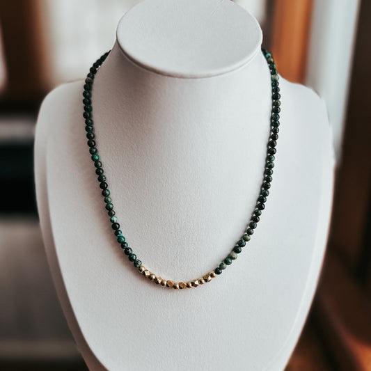 African Turquoise minimalist Necklace