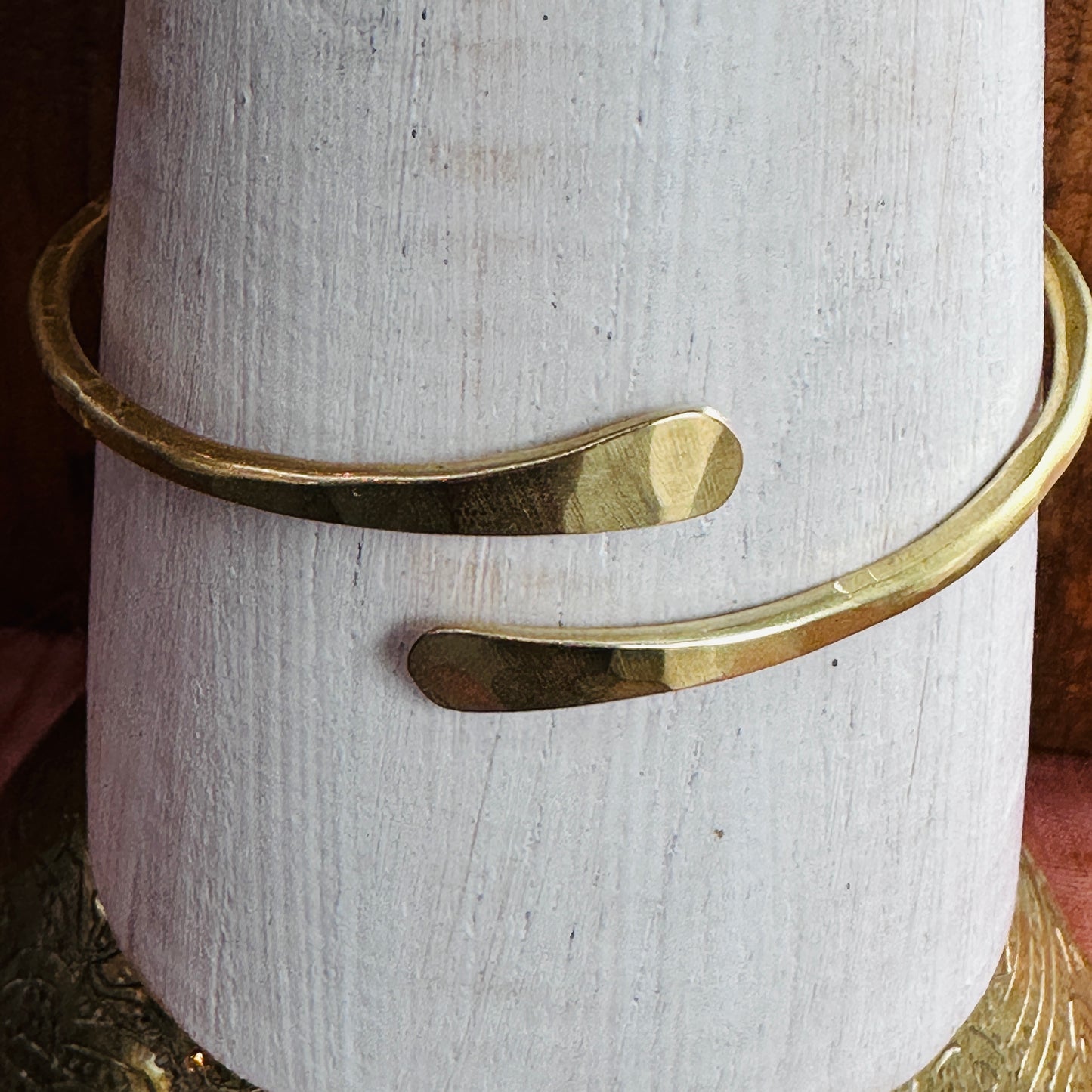 Brass Cuff spriral Bracelet