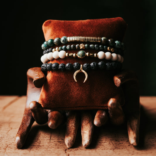 African Turquoise Bracelet Stack