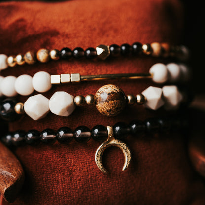 Smoky Quartz Bracelet Stack