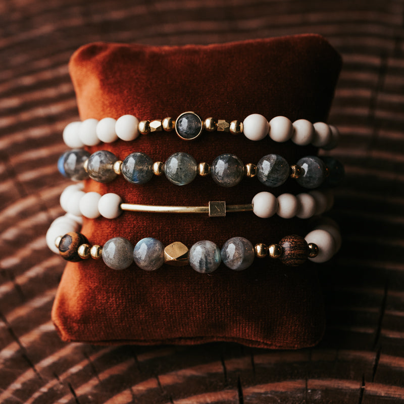 Labradorite Bracelet Stack