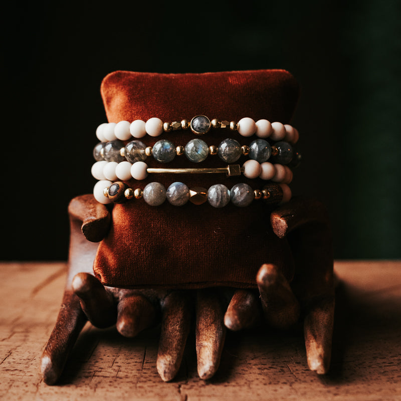 Labradorite Bracelet Stack