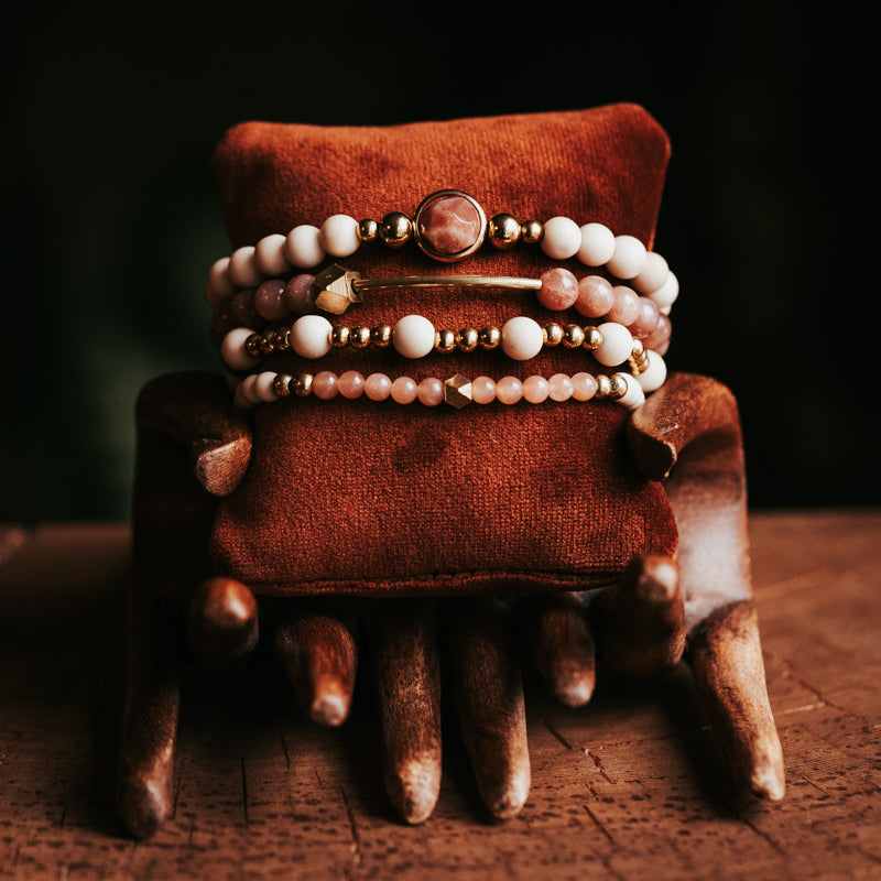 Sunstone Gemstone Bracelet Stack – thebohemyco
