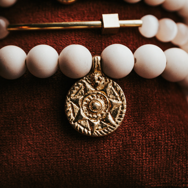 Rose Cat's Eye Bracelet Stack