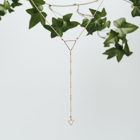 Triangle Ball Chain Necklace