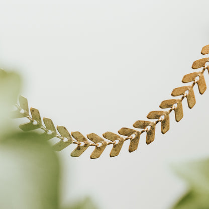 Chevron Brass ChainBracelet