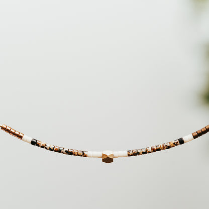 Bohemy Seed Bead Bar Necklace