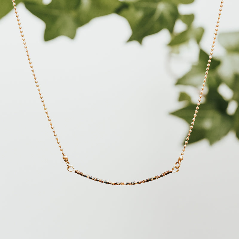 Bohemy Seed Bead Bar Necklace