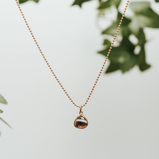 Stripe Agate Gemstone Brass Necklace