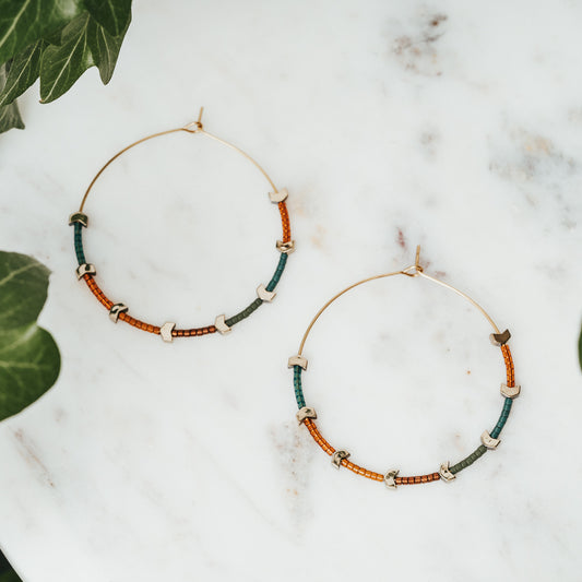 Multi Chevron Hoop Earrings
