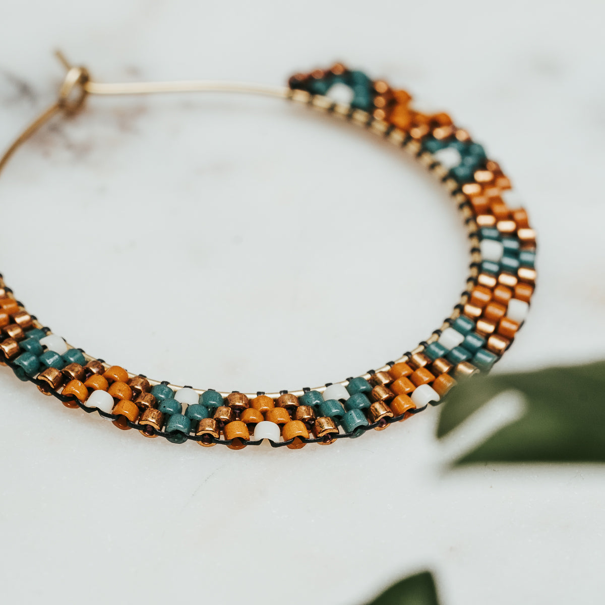 Beaded Hoop Earrings