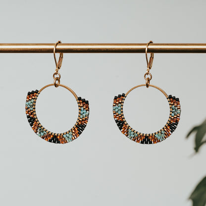 Beaded Hoops Earrings