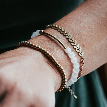 Chevron Brass ChainBracelet