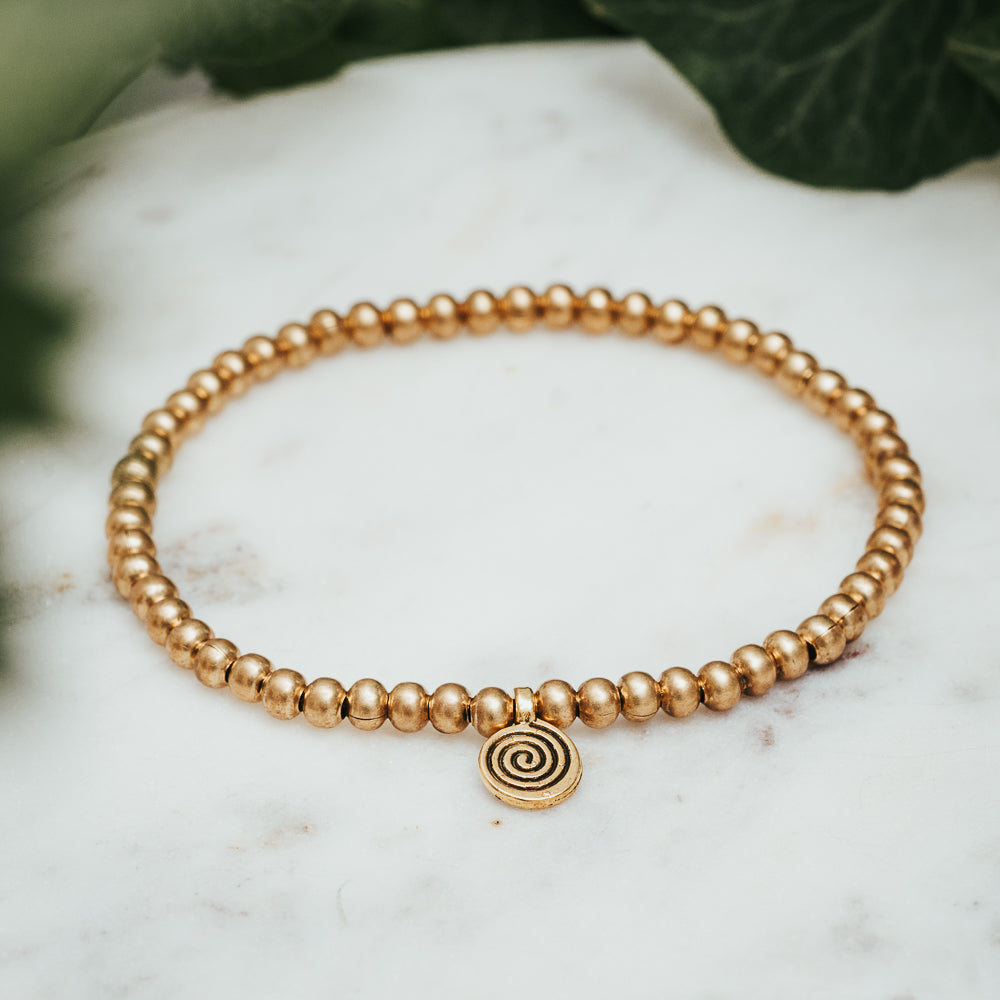 Brass Spiral Bracelet