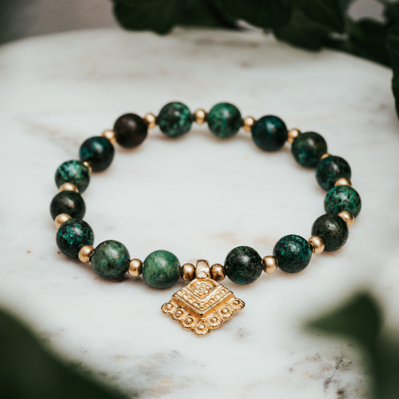 African Turquoise Gemstone Bracelet