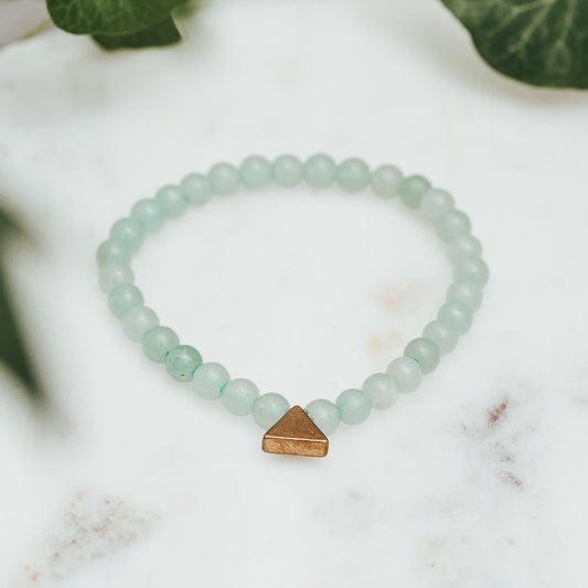 Kids Triangle Green Aventurine Bracelet