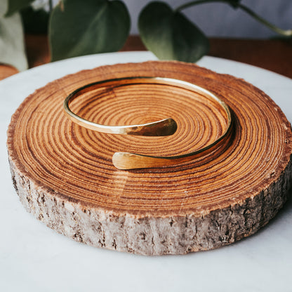 The Spiral Cuff | Brass Cuff Bracelet