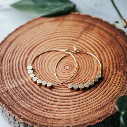 Brass Circle Hoop Earrings