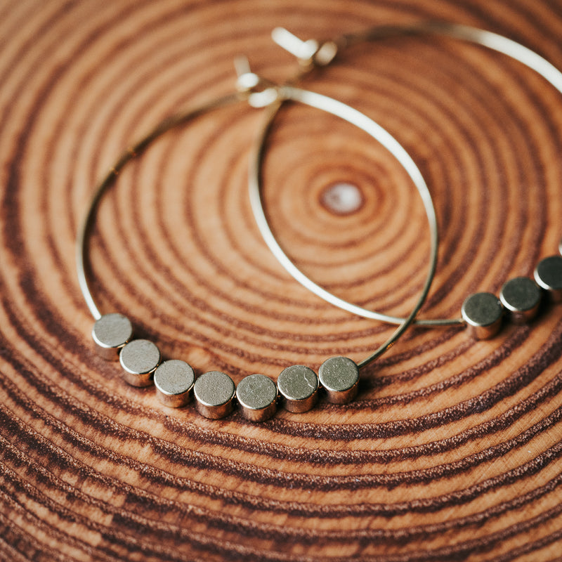 Brass Circle Hoop Earrings