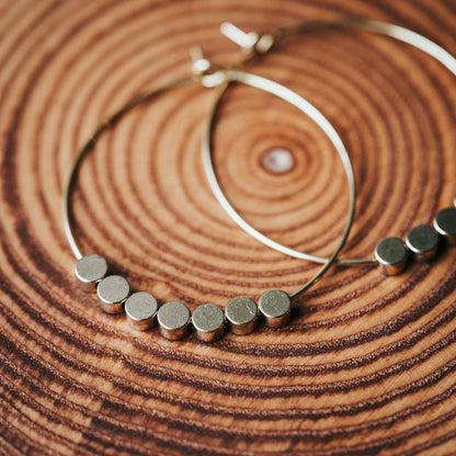 Brass Circle Hoop Earrings