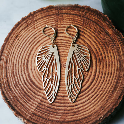 Golden Flutter | Brass Butterfly Earring