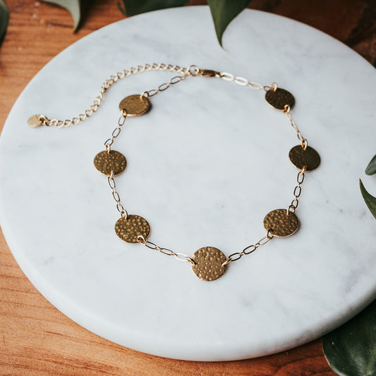 Gypsy Sun | Brass Choker Necklace