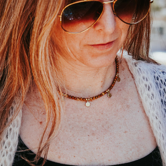 The Petite Disc | Gemstone Necklace