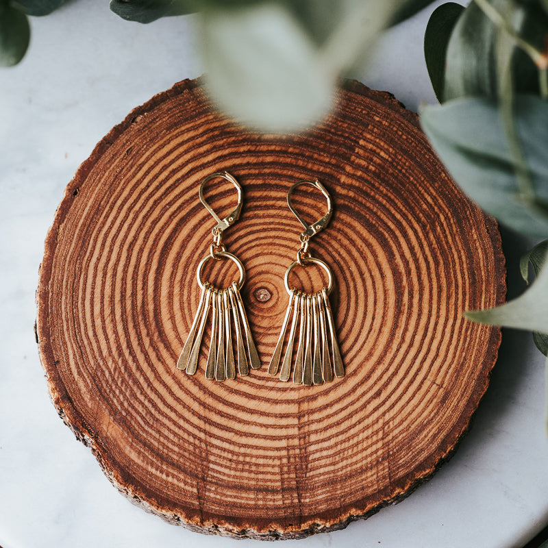 Petite Petite | Brass Fringe Earring