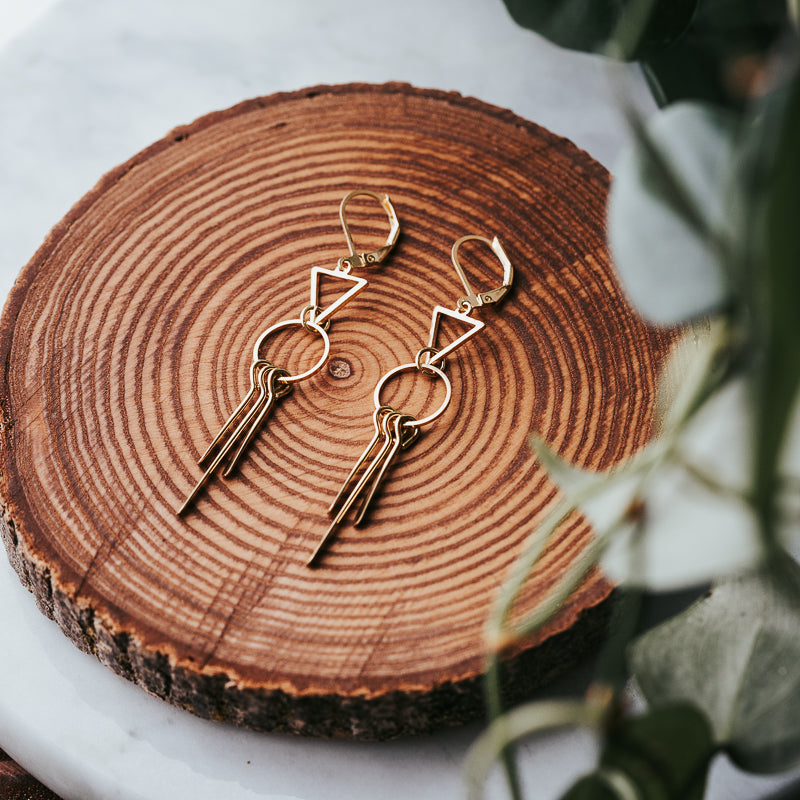 Little Cutie | Geometric Fringe Earrings