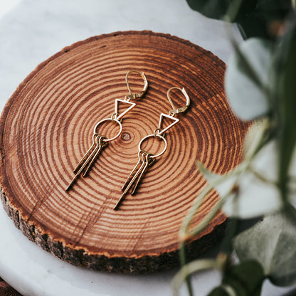 Little Cutie | Geometric Fringe Earrings