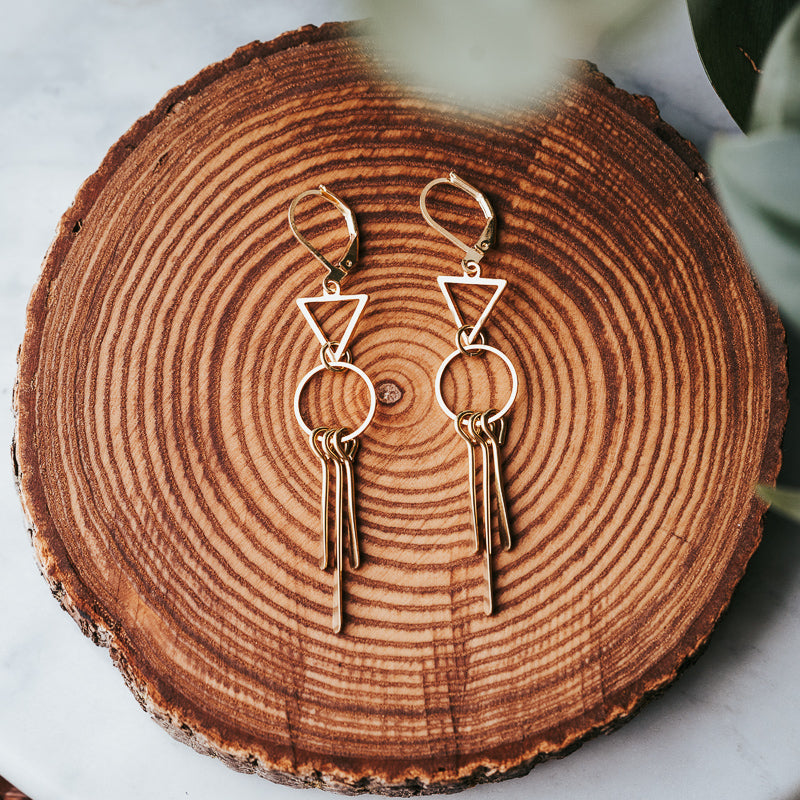 Little Cutie | Geometric Fringe Earrings