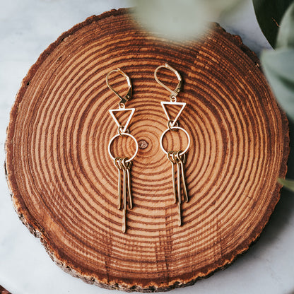 Little Cutie | Geometric Fringe Earrings