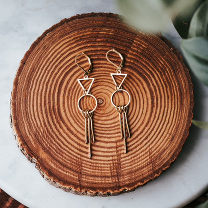 Little Cutie | Geometric Fringe Earrings