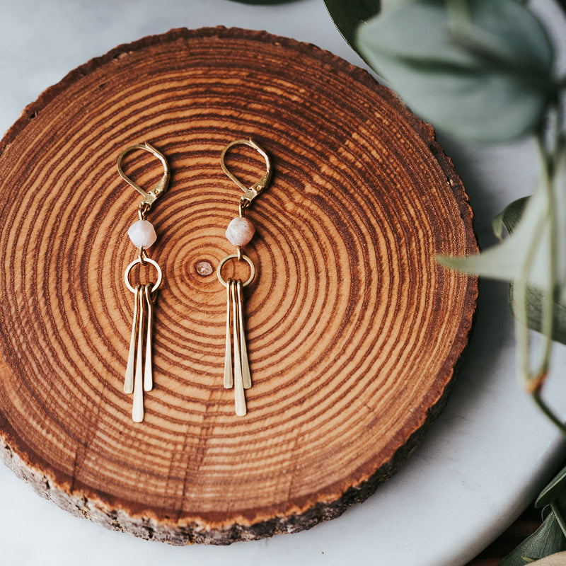 Little Cutie | Sunstone Fringe Earrings