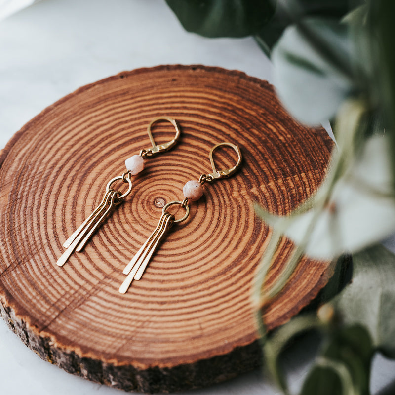 Little Cutie | Sunstone Fringe Earrings
