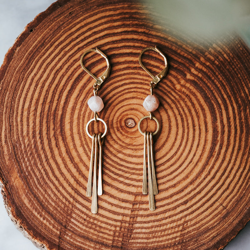 Little Cutie | Sunstone Fringe Earrings