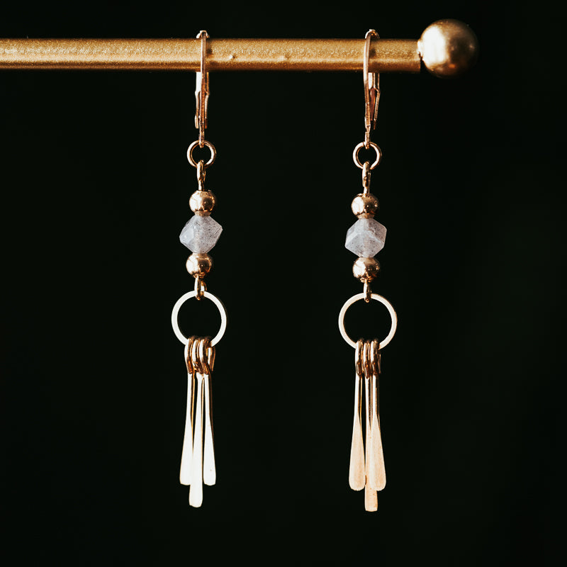 Little Cutie | Labradorite Fringe Earrings