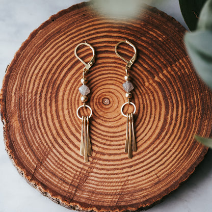 Little Cutie | Labradorite Fringe Earrings