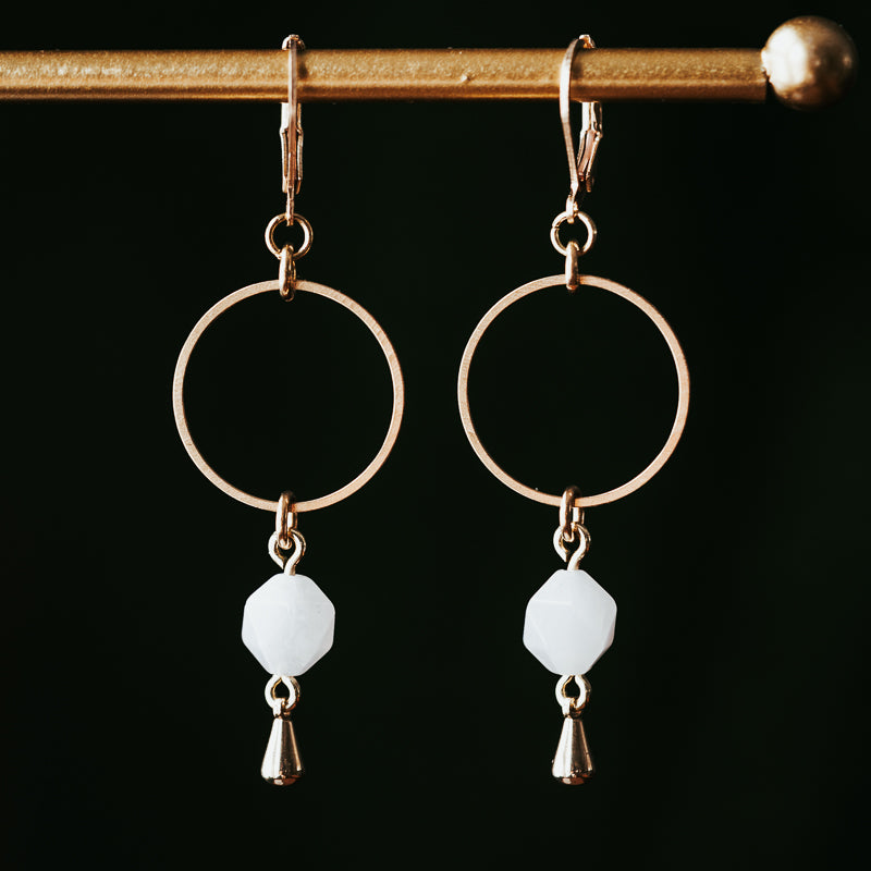 Cutie Hoops | Moonstone Hoop Earrings