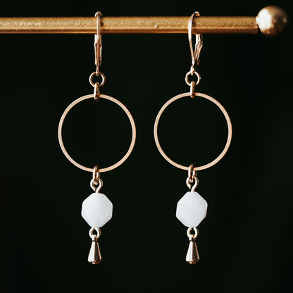 Cutie Hoops | Moonstone Hoop Earrings