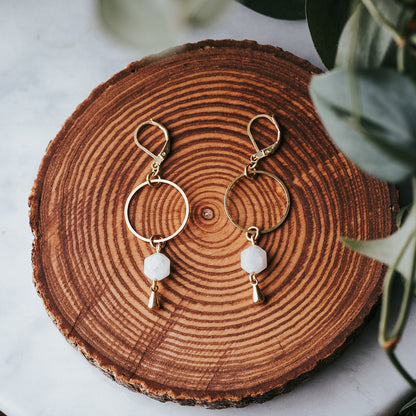 Cutie Hoops | Moonstone Hoop Earrings