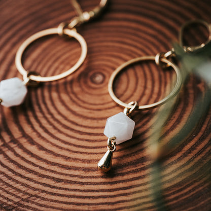 Cutie Hoops | Moonstone Hoop Earrings